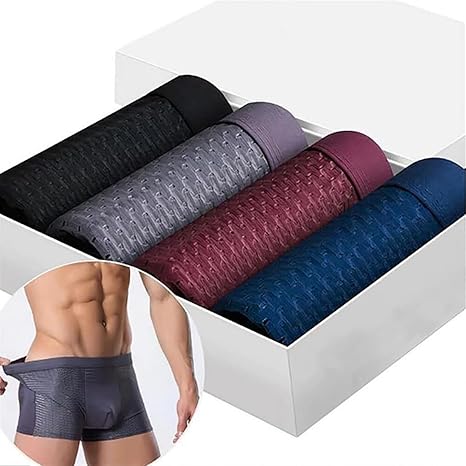 4 Boxers Premium Microfibra de Bambú + 4 Pares de Medias