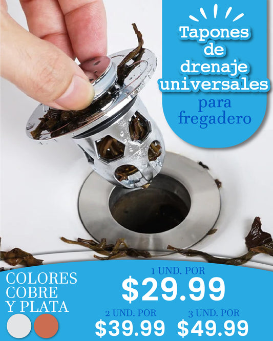 Tapones de drenaje universales para fregadero